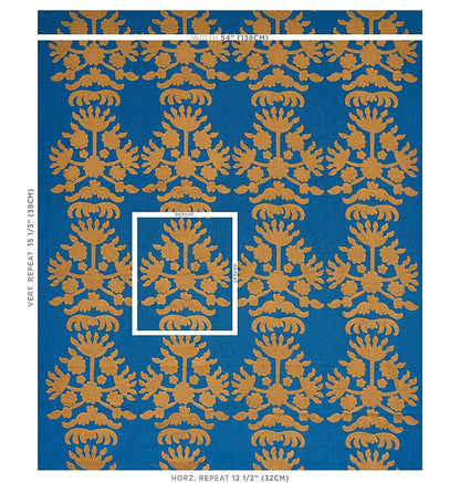 SCHUMACHER  BOHEMIA Cybele Embroidery EMBROIDERIES EMBROIDERIES BLUE   - 79470