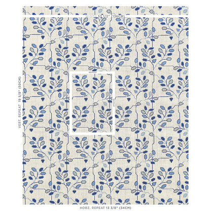 SCHUMACHER  NEISHA CROSLAND TUMBLE WEED ??PINGL?? WOVEN WOVEN DELFT BLUE   - 79510