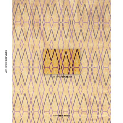 SCHUMACHER FABRIC  NEISHA CROSLAND KYOTO TRELLIS   SAFFRON   - 79532