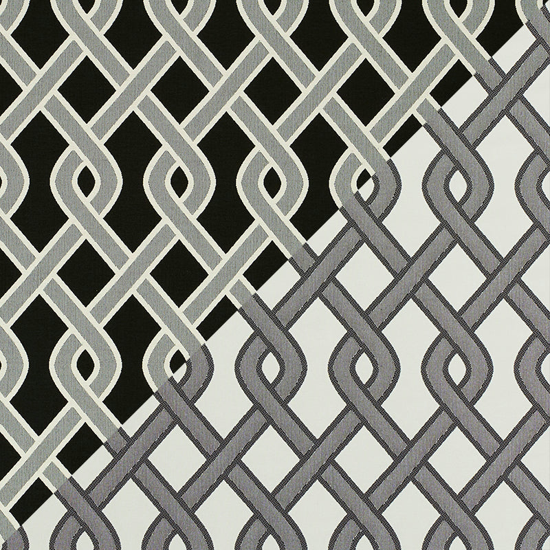 SCHUMACHER  INDOOR/OUTDOOR: PRINTS & WOVENS CLEO TRELLIS INDOOR/OUTDOOR   Black   - 79571