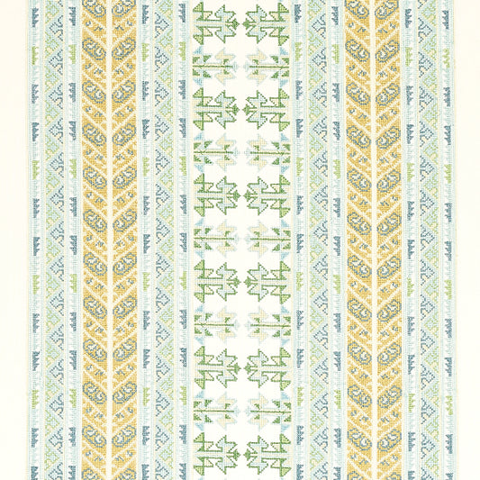 SCHUMACHER  BOHEMIA VINKA EMBROIDERY EMBROIDERIES EMBROIDERIES MINERAL , IVORY   - 79620