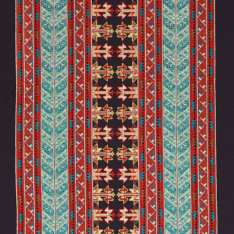 SCHUMACHER  BOHEMIA VINKA EMBROIDERY EMBROIDERIES EMBROIDERIES RED , BLACK   - 79621