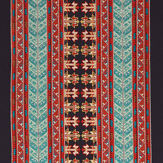 SCHUMACHER  BOHEMIA VINKA EMBROIDERY EMBROIDERIES EMBROIDERIES RED , BLACK   - 79621