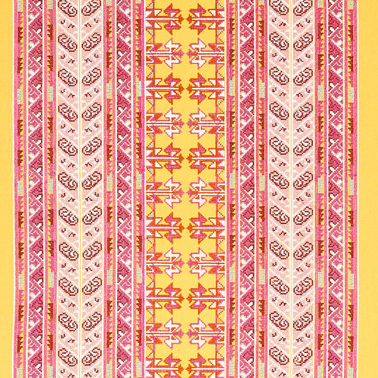 SCHUMACHER  BOHEMIA VINKA EMBROIDERY EMBROIDERIES EMBROIDERIES PINK , YELLOW   - 79622