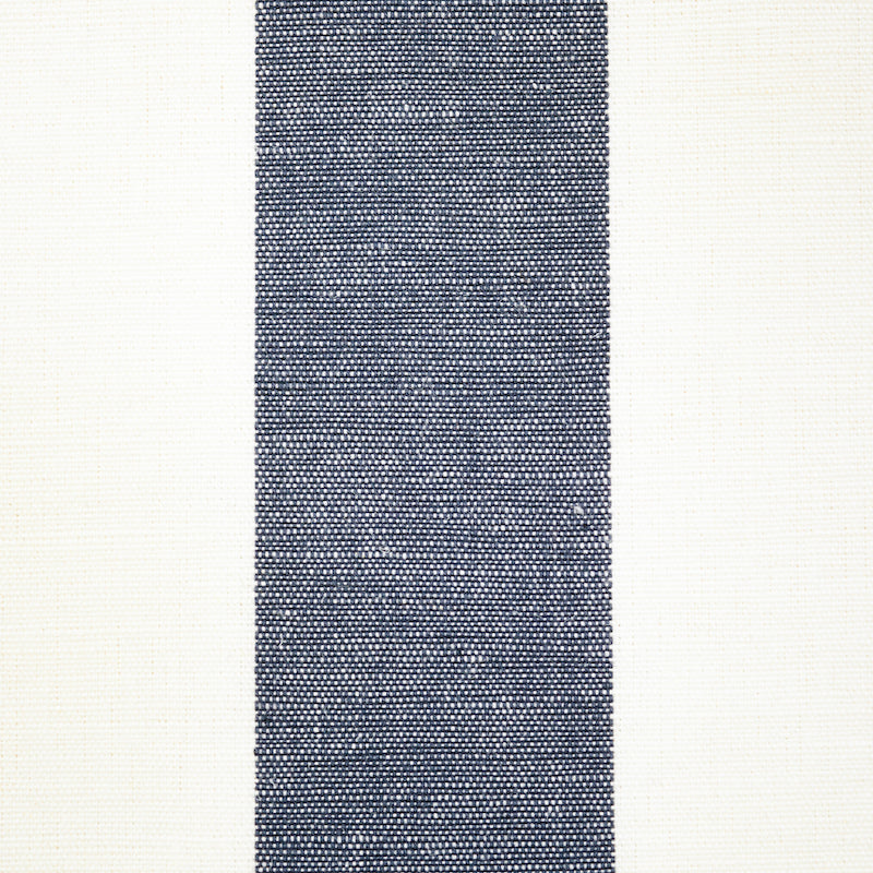Grey and sand linen stripe woven fabric with a textured surface on a light background.