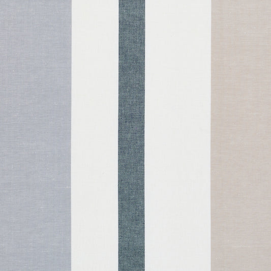 SCHUMACHER  SCANDINAVIAN MODERN LOLLAND LINEN STRIPE PATTERN WOVENS PATTERN WOVENS GREY , SAND   - 79660