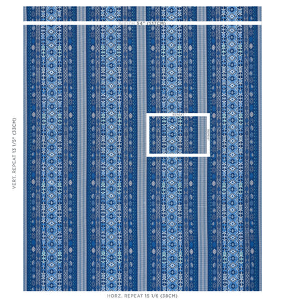 SCHUMACHER  BOHEMIA COSIMA EMBROIDERY EMBROIDERIES EMBROIDERIES BLUE MULTI   - 79680