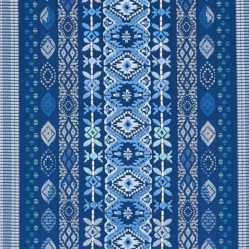 SCHUMACHER  BOHEMIA COSIMA EMBROIDERY EMBROIDERIES EMBROIDERIES BLUE MULTI   - 79680