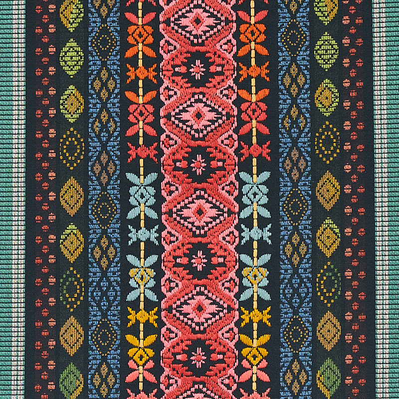 SCHUMACHER  BOHEMIA COSIMA EMBROIDERY EMBROIDERIES EMBROIDERIES CARBON MULTI   - 79681