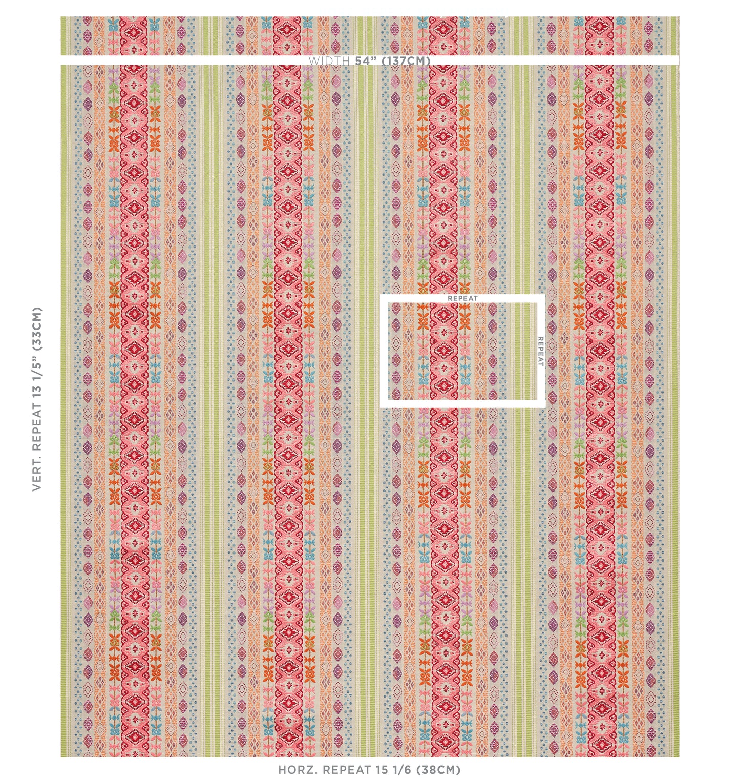 SCHUMACHER  BOHEMIA COSIMA EMBROIDERY EMBROIDERIES EMBROIDERIES PINK MULTI   - 79682