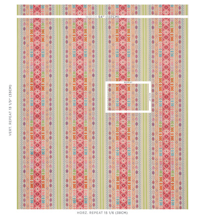 SCHUMACHER  BOHEMIA COSIMA EMBROIDERY EMBROIDERIES EMBROIDERIES PINK MULTI   - 79682