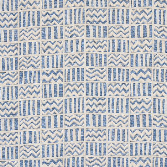 SCHUMACHER  COPACABANA KUDU PATTERN WOVEN PATTERN WOVEN BLUE   - 79762