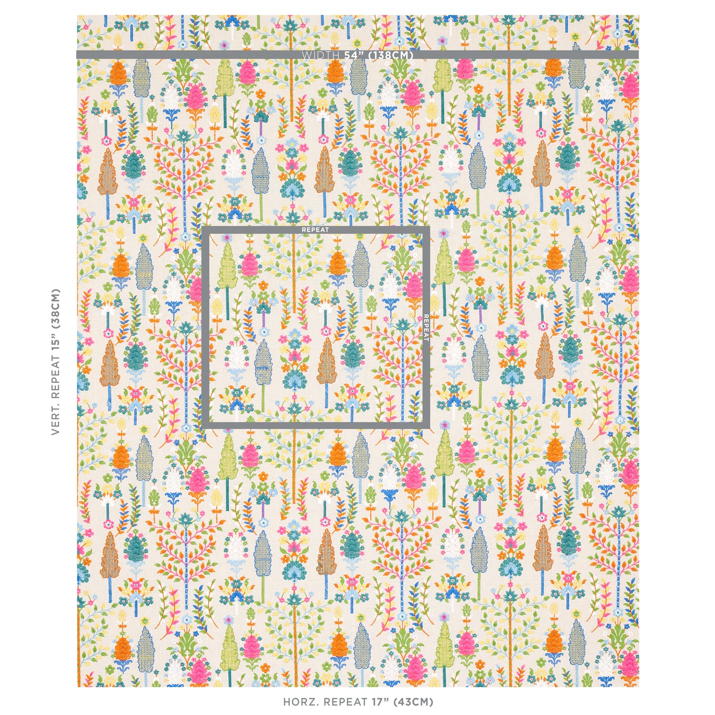 SCHUMACHER  PERENNIAL FAVORITES DESNA EMBROIDERY EMBROIDERIES EMBROIDERIES MULTI   - 79820