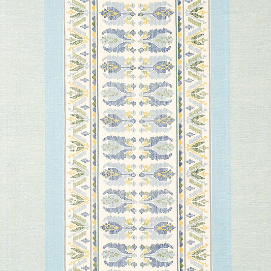 SCHUMACHER  BOHEMIA SANDOR STRIPE EMBROIDERY EMBROIDERIES EMBROIDERIES CHAMBRAY   - 79830