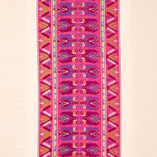 SCHUMACHER  BOHEMIA SANDOR STRIPE EMBROIDERY EMBROIDERIES EMBROIDERIES MAGENTA   - 79831