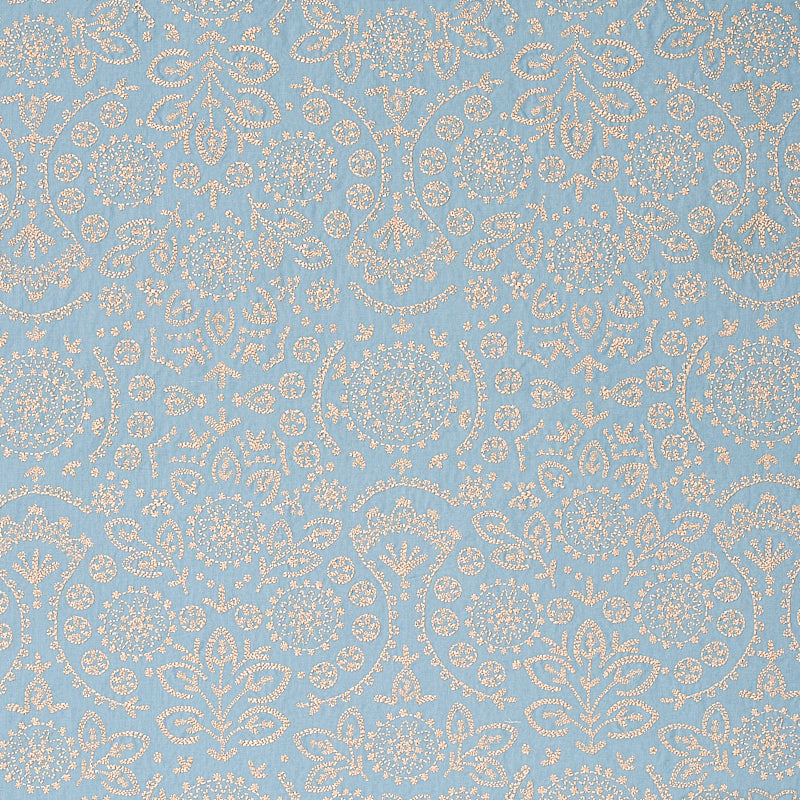 Chambray fabric with embroidery design - 79860