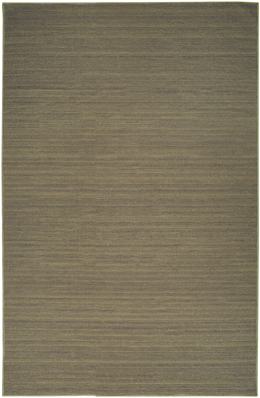 Rectangular taupe-brown rug with subtle horizontal stripes and brushed texture.