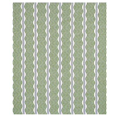 SCHUMACHER FABRIC  COPACABANA SINA STRIPE   GREEN   - 79940