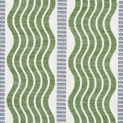SCHUMACHER FABRIC  COPACABANA SINA STRIPE   GREEN   - 79940