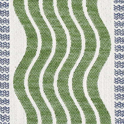 SCHUMACHER FABRIC  COPACABANA SINA STRIPE   GREEN   - 79940