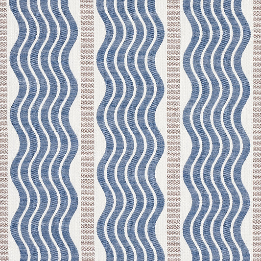 SCHUMACHER  COPACABANA SINA STRIPE PATTERN WOVEN PATTERN WOVEN BLUE   - 79941