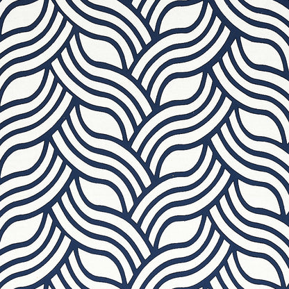 Navy fabric featuring appliqué embroidery details - 79951