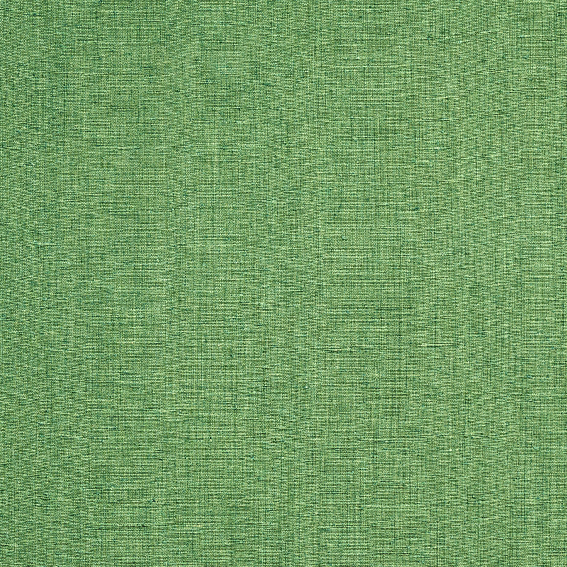 Green textured woven fabric swatch with linen-like weave, ideal for upholstery.