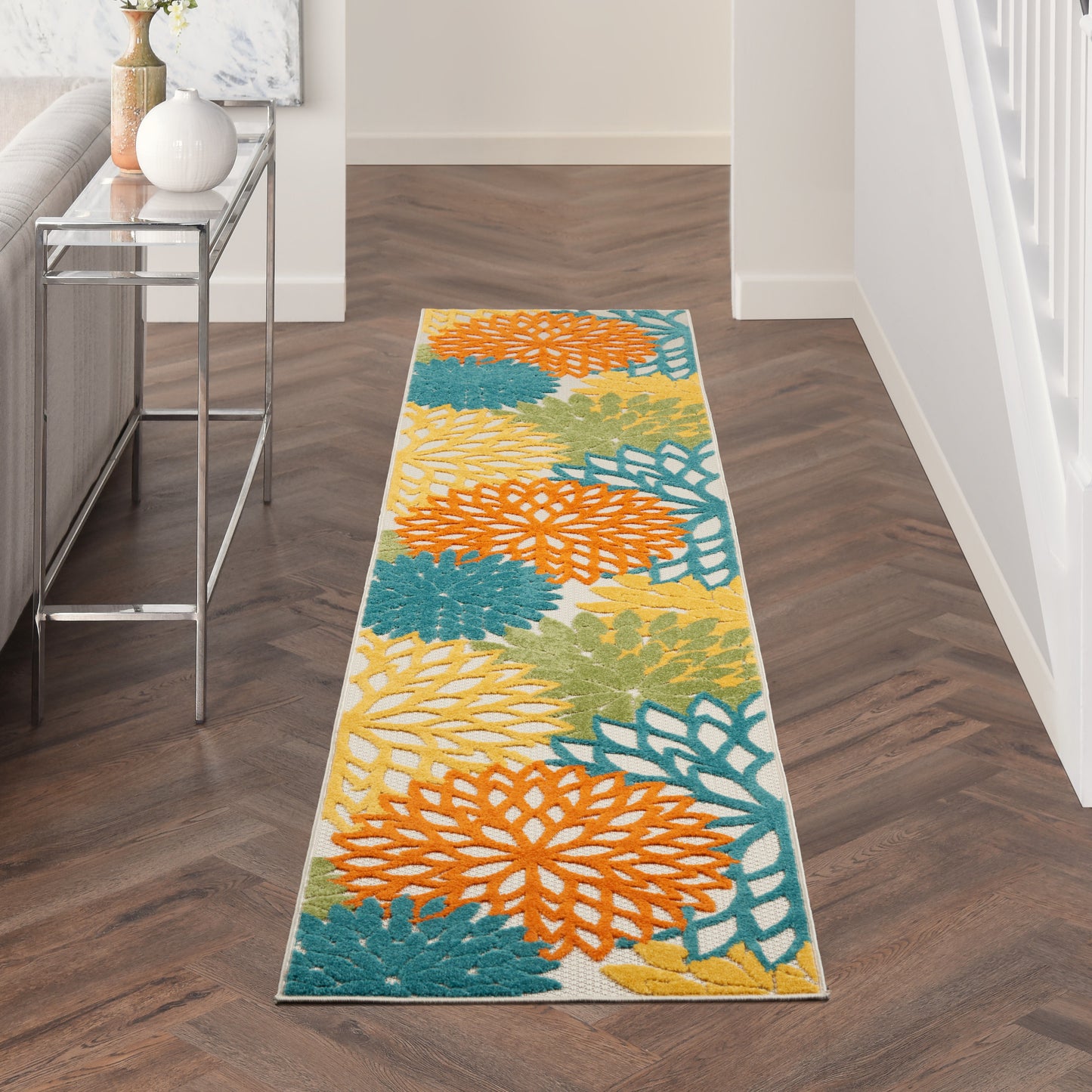 Nourison Rugs Nourison Home   Tropical 12' Runner    - 099446827128