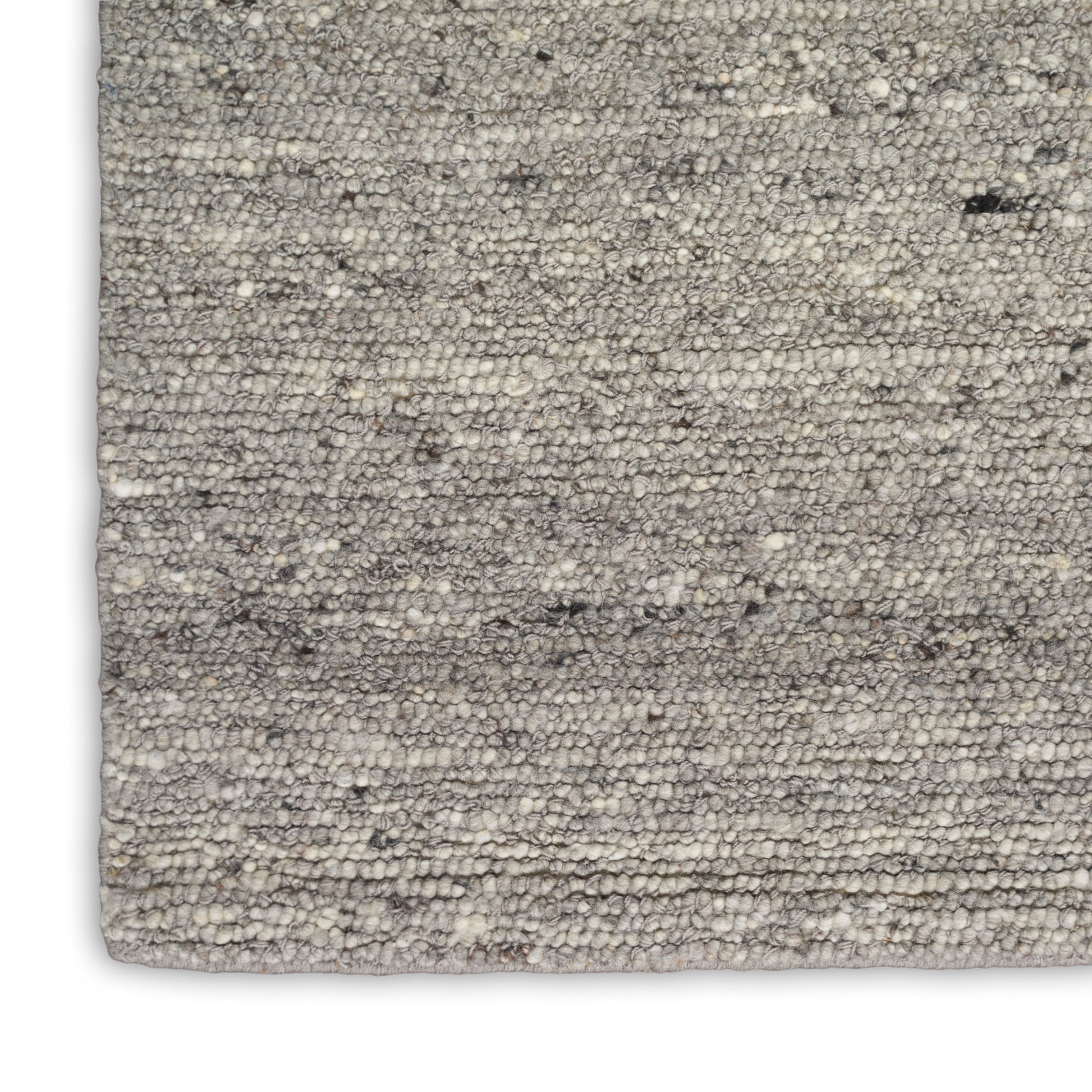 Beige-gray loop-pile rug close-up; textured, neutral, modern decor for living spaces.