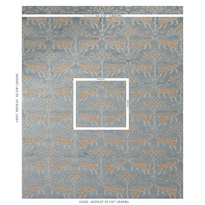 SCHUMACHER FABRIC  CUT & PATTERNED VELVETS WOODLAND LEOPARD VELVET   MINERAL   - 80080
