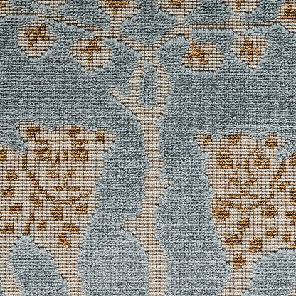 SCHUMACHER FABRIC  CUT & PATTERNED VELVETS WOODLAND LEOPARD VELVET   MINERAL   - 80080