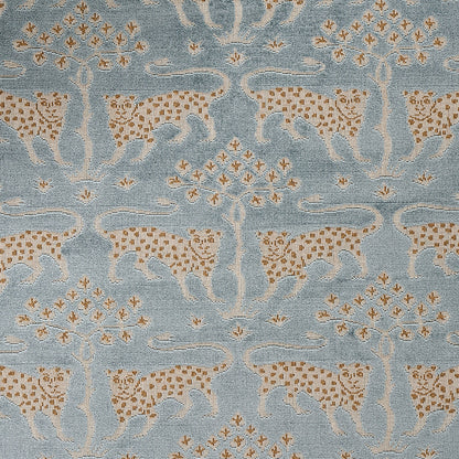 SCHUMACHER FABRIC  CUT & PATTERNED VELVETS WOODLAND LEOPARD VELVET   MINERAL   - 80080