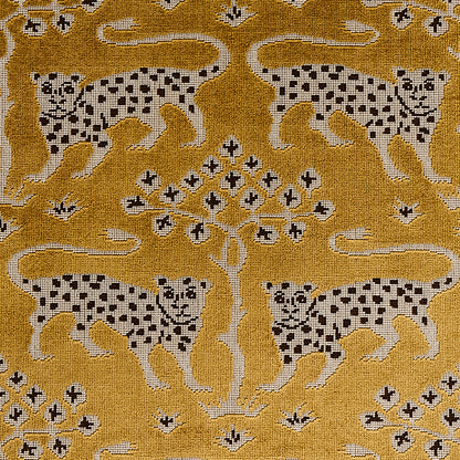 SCHUMACHER  CUT & PATTERNED VELVETS WOODLAND LEOPARD VELVET VELVETS,CUT VELVET VELVETS,CUT VELVET GOLD   - 80081