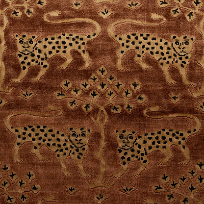 SCHUMACHER  CUT & PATTERNED VELVETS WOODLAND LEOPARD VELVET VELVETS,CUT VELVET,HIGH PERFORMANCE VELVETS,CUT VELVET,HIGH PERFORMANCE SEPIA   - 80083