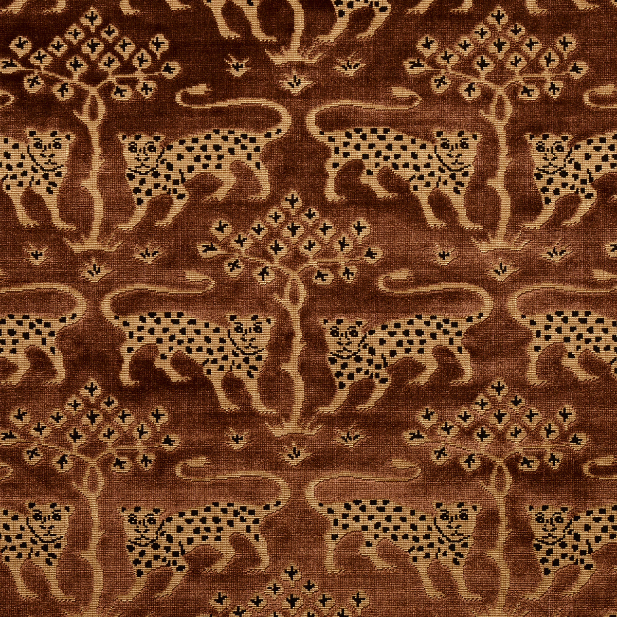 SCHUMACHER  CUT & PATTERNED VELVETS WOODLAND LEOPARD VELVET VELVETS,CUT VELVET,HIGH PERFORMANCE VELVETS,CUT VELVET,HIGH PERFORMANCE SEPIA   - 80083