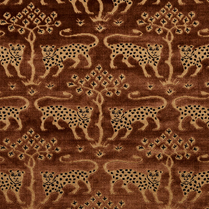 SCHUMACHER  CUT & PATTERNED VELVETS WOODLAND LEOPARD VELVET VELVETS,CUT VELVET,HIGH PERFORMANCE VELVETS,CUT VELVET,HIGH PERFORMANCE SEPIA   - 80083