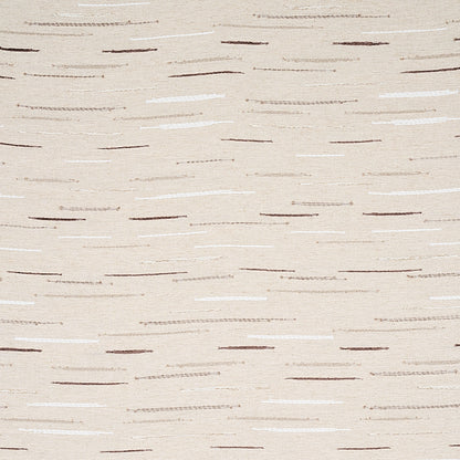 Beige fabric featuring scattered brown and white dash-shaped brushstrokes for a subtle pattern.