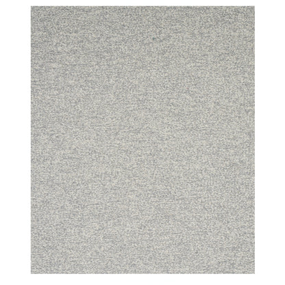 Rectangular light grey rug sample with subtle speckled carpet texture.