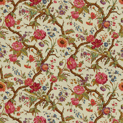 BRUNSCHWIG & FILS PRINT JACOBEANS MULTI,IVORY,   - 8015129.1.0