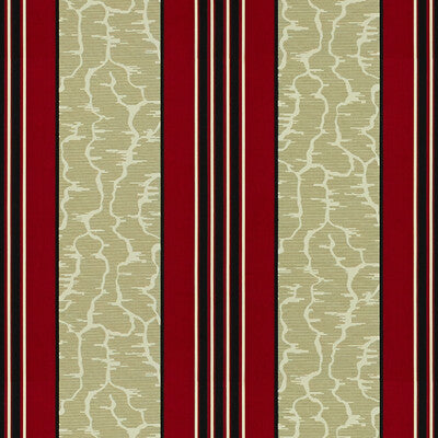 BRUNSCHWIG & FILS PRINT STRIPES RED,WHEAT,BLACK   - 8015136.9.0