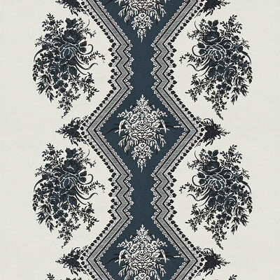 BRUNSCHWIG & FILS PRINT BOTANICAL & FLORAL BLACK,WHITE,CHARCOAL   - 8015139.1.0