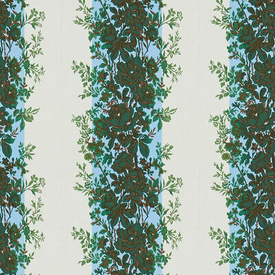 BRUNSCHWIG & FILS PRINT STRIPES BLUE,GREEN,   - 8015145.5.0