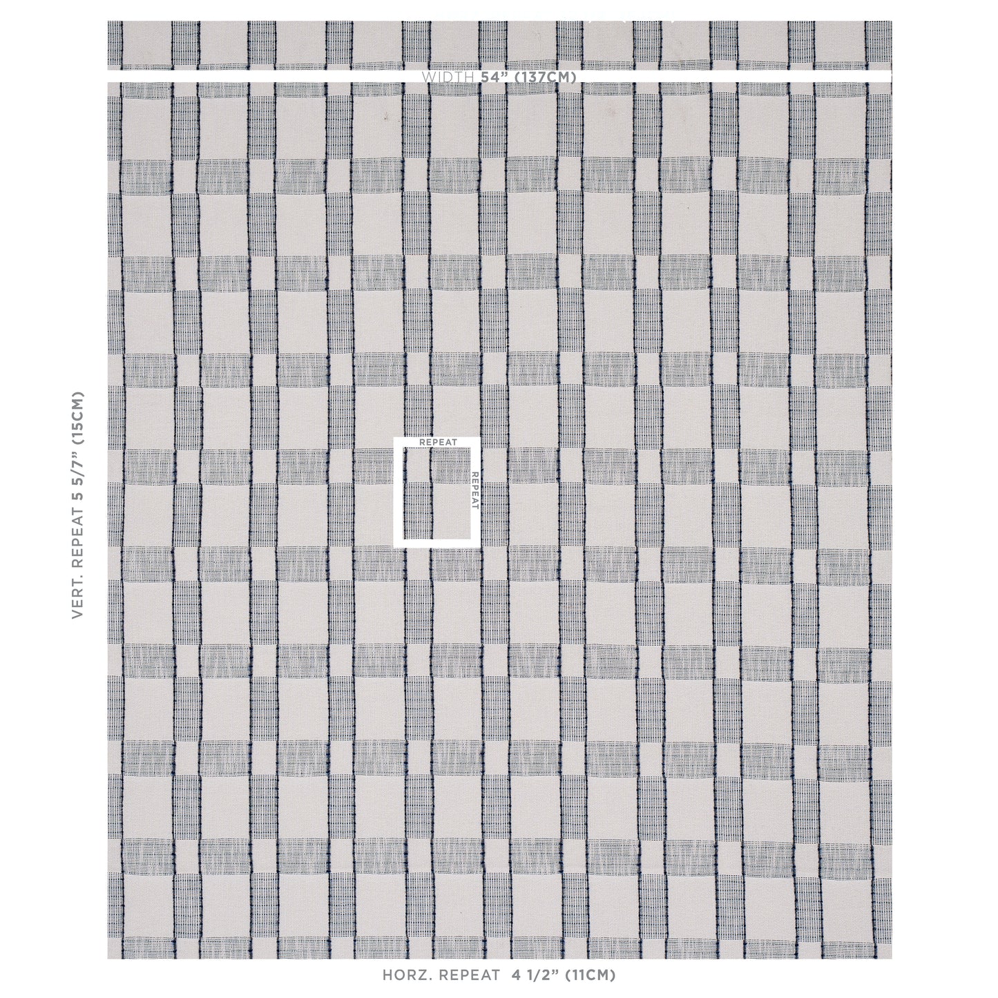 SCHUMACHER FABRIC  WORLD VIEW ELKO PLAID   INDIGO   - 80160