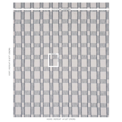 SCHUMACHER FABRIC  WORLD VIEW ELKO PLAID   INDIGO   - 80160