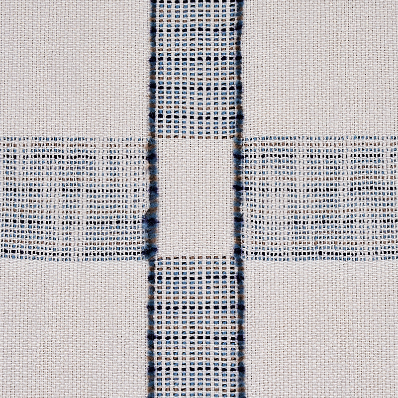 SCHUMACHER FABRIC  WORLD VIEW ELKO PLAID   INDIGO   - 80160