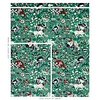 SCHUMACHER  CUT & PATTERNED VELVETS SAINT AMBROSE VELVET   Jade   - 80170