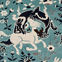 SCHUMACHER  CUT & PATTERNED VELVETS SAINT AMBROSE VELVET   Cadet   - 80171