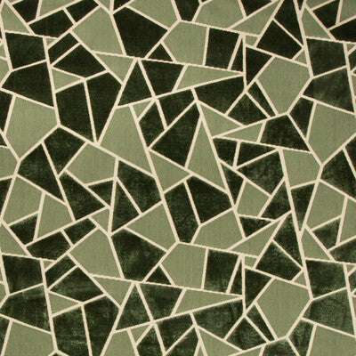 BRUNSCHWIG & FILS VELVET GEOMETRIC OLIVE GREEN,GREEN,   - 8017131.3.0