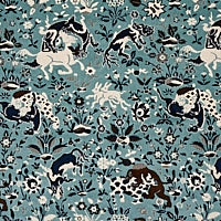 SCHUMACHER  CUT & PATTERNED VELVETS SAINT AMBROSE VELVET   Cadet   - 80171