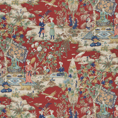 BRUNSCHWIG & FILS PRINT CHINOISERIE MULTI,RED,   - 8018119.19.0